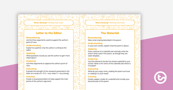 Year 2 Magazine - "What's Buzzing?" (Issue 2) Task Cards teaching resource