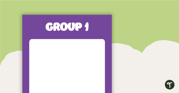 Plain Purple - Grouping Posters teaching resource