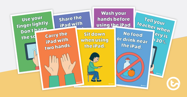 Rules for iPads - Lower Years Posters teaching resource