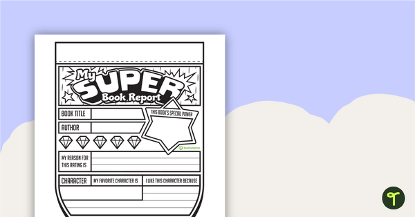 Book Report Pennant Banner Template teaching resource