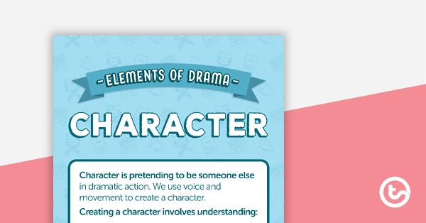 Go to Character - Elements of Drama Poster teaching resource