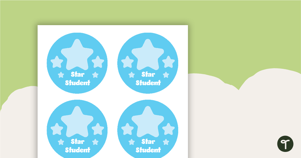 Go to Plain Sky Blue - Star Student Badges teaching resource