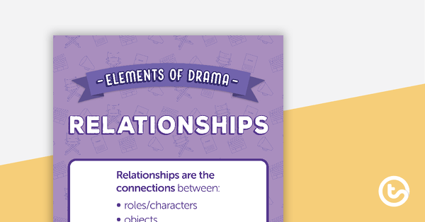 Relationships - Elements of Drama Poster teaching resource