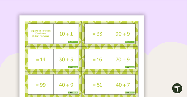 Go to Expanded Notation Dominoes (2-Digit Numbers) teaching resource