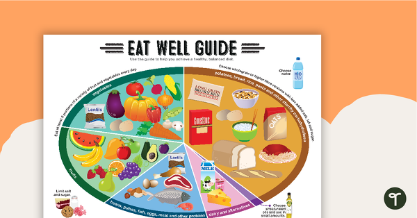 Image of Healthy Eating - Eat Well Guide Poster