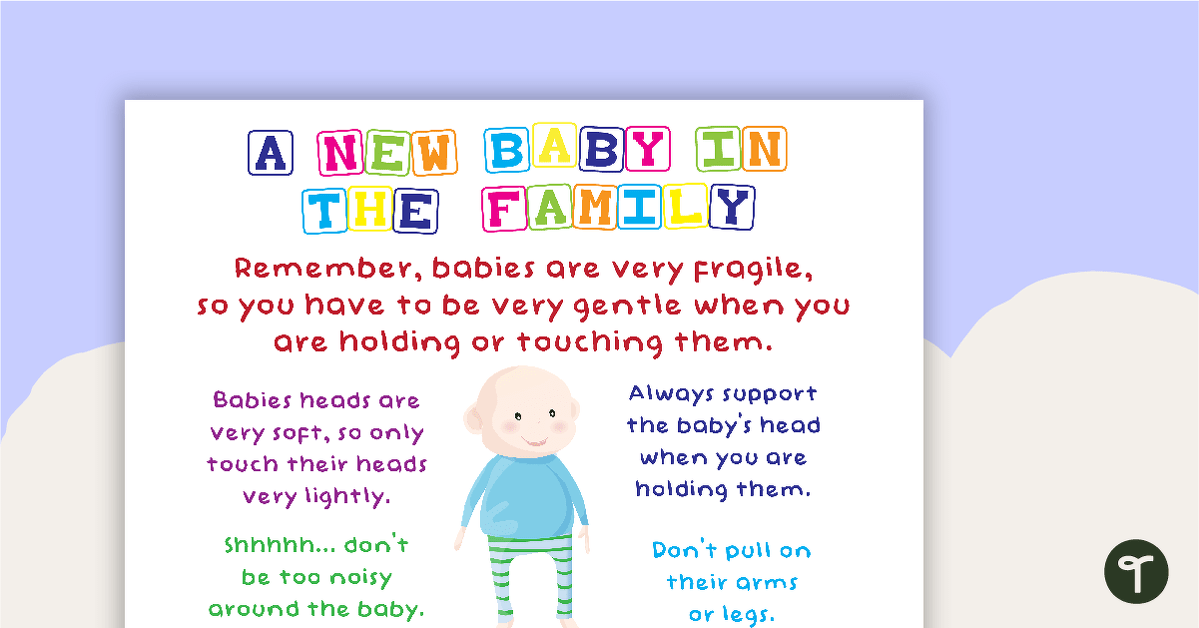 Being Careful with a New Baby Poster teaching resource