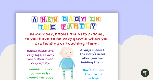 Go to Being Careful with a New Baby Poster teaching resource