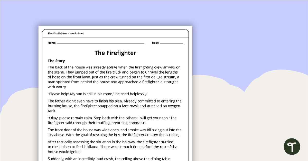 The Firefighter Story – International Women's Day teaching resource