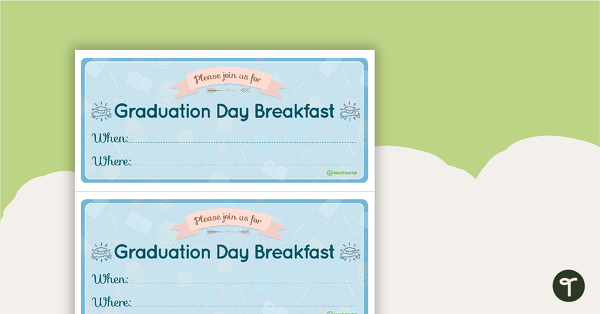 Graduation Day Breakfast Invitations teaching resource