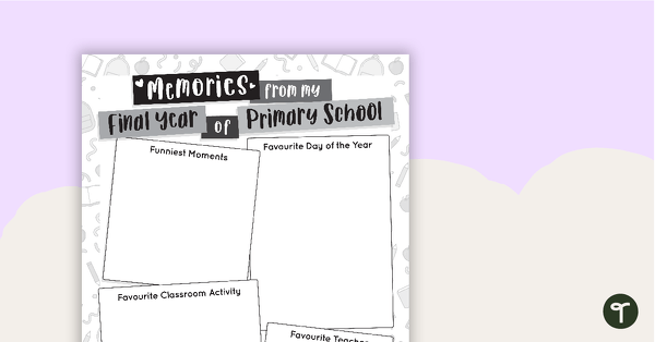 Final Year of Primary School - Scrapbook Pages Template teaching resource