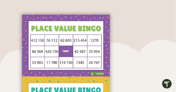 Place Value Bingo Game - Numbers 0–1 000 000 teaching resource