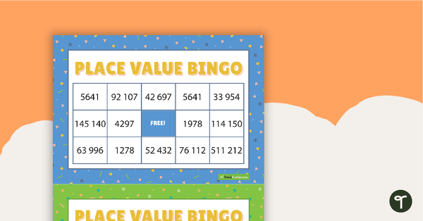Place Value Bingo Game - Numbers 0–1 000 000 teaching resource