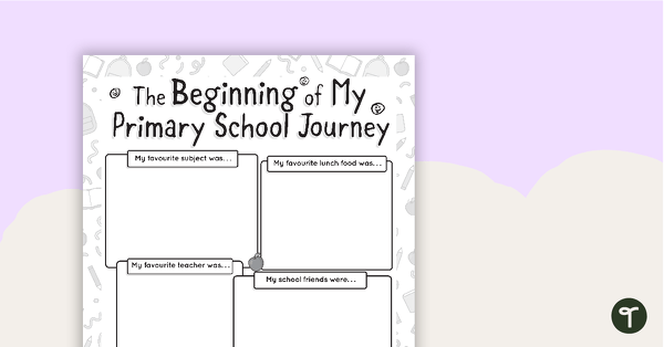 My Primary School Journey - Then and Now Scrapbook Template teaching resource