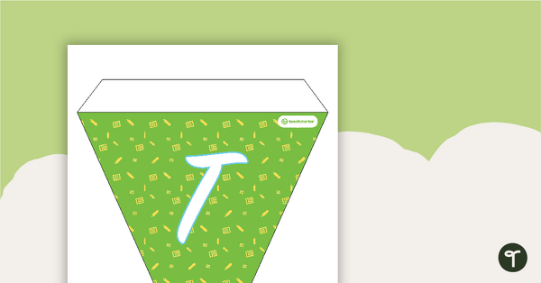 Calculator Pattern - Letters and Number Pennant Banner teaching resource