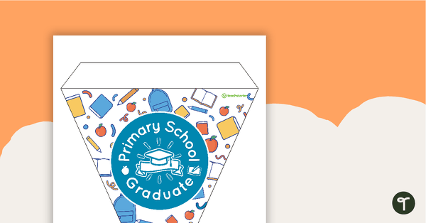 Go to Congratulations! - Primary School Graduation Bunting - White teaching resource