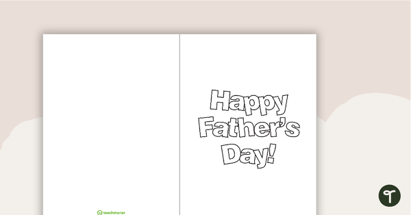 Happy Father's Day Card teaching resource