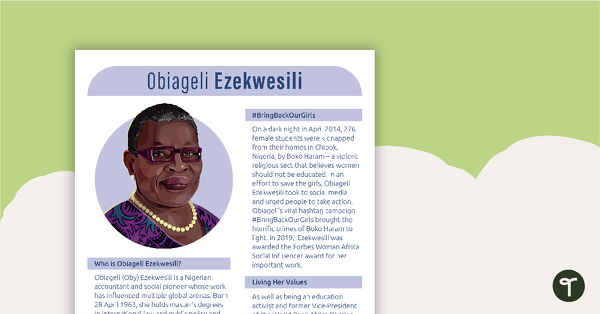 Inspirational Woman Profile – Obiageli Ezekwesili teaching resource