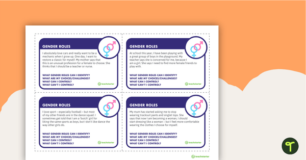 Social Strategies Gender Roles - Task Cards teaching resource