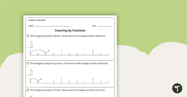 Go to Counting By Fractions Worksheet teaching resource
