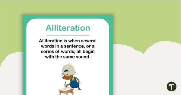 Go to Alliteration Poster For Young Students teaching resource