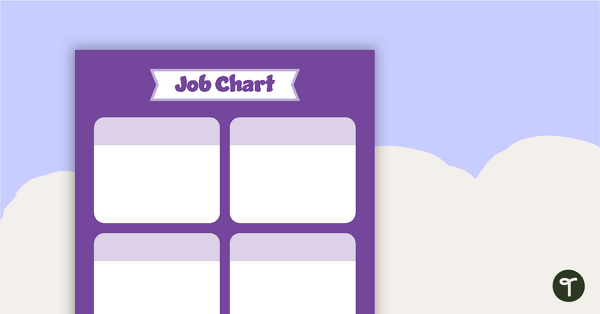 Plain Purple - Job Chart teaching resource