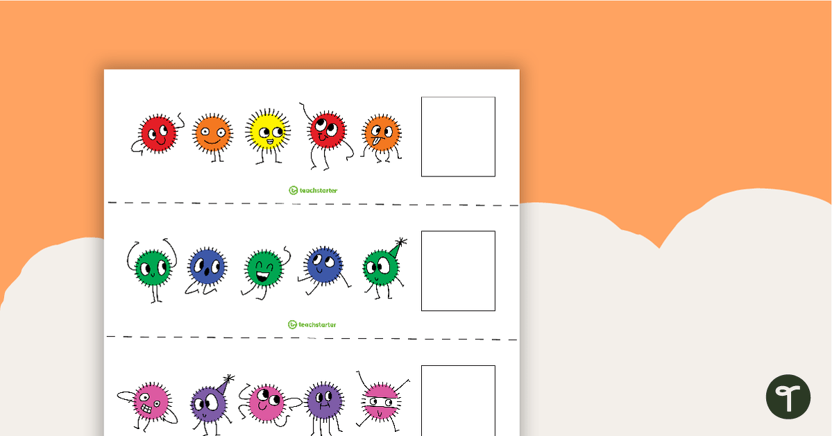 Fuzzy Friends Repeating Pattern Activity Cards teaching resource