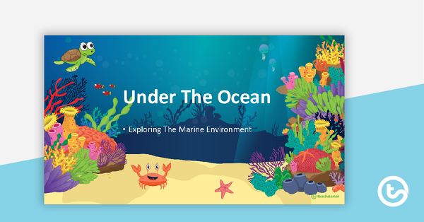 预览图像for Under the Ocean – PowerPoint Template - teaching resource