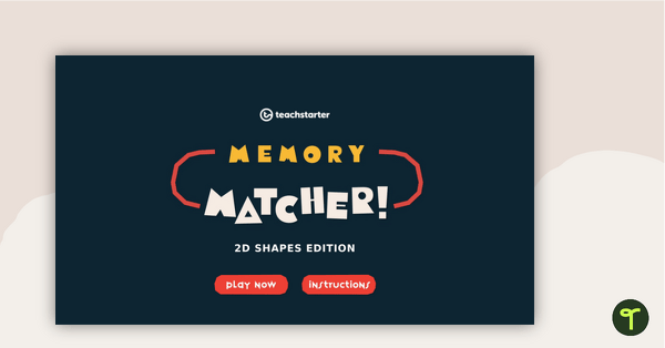 Memory Matcher PowerPoint – 2D Shapes teaching resource