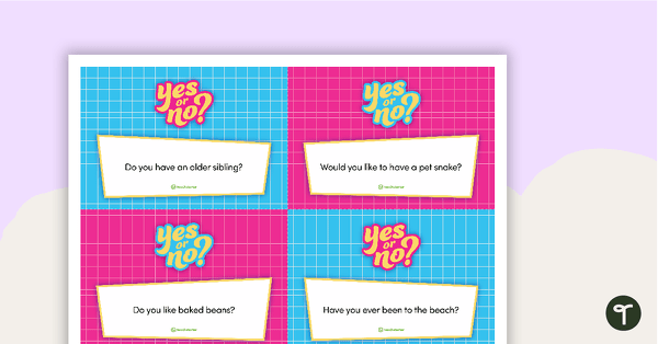 Yes or No? Questions – Flashcards teaching resource
