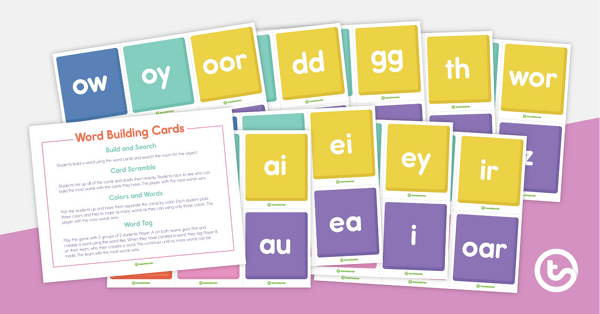 Preview image for Word Building Cards - teaching resource