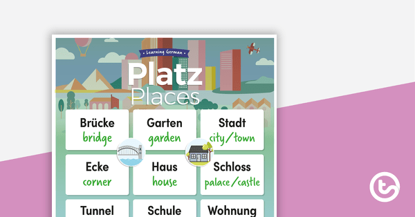 Preview image for Places – German Language Poster - teaching resource