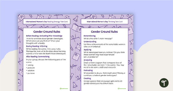 Go to International Women's Day Gender Ground Rules – Task Cards teaching resource