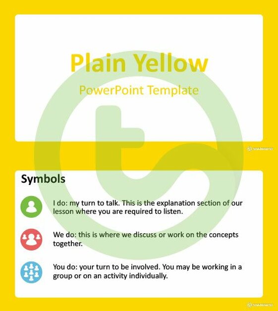 Plain Yellow - PowerPoint Template teaching resource