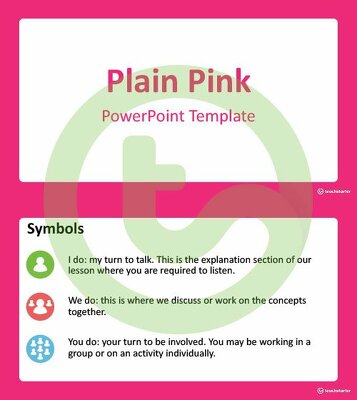 Go to Plain Pink - PowerPoint Template teaching resource