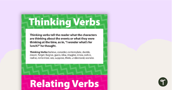 Go to Thinking and Relating Verbs Poster teaching resource