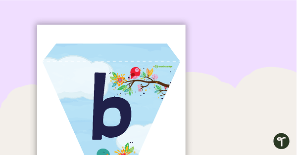 Friends of a Feather - Letters and Number Bunting teaching resource