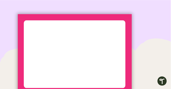 Go to Plain Pink - Landscape Page Border teaching resource