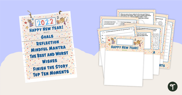 Preview image for New Year's Flip Book Template - teaching resource