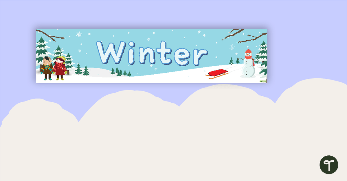 Winter Display Banner teaching resource