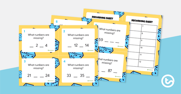 Image of Missing Numbers – Task Cards