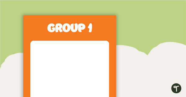 Plain Orange - Grouping Posters teaching resource