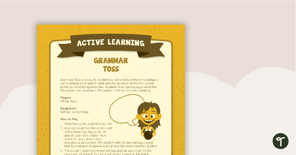 Go to Grammar Toss Active Game teaching resource