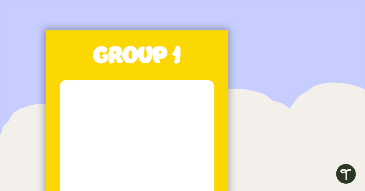 Plain Yellow - Grouping Posters teaching resource