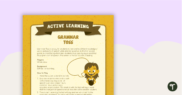 Image of Grammar Toss Active Game