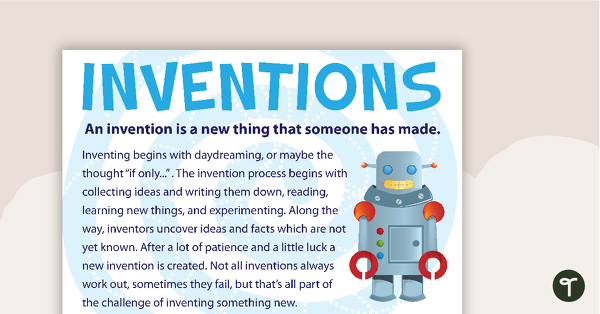 What are Inventions? Posters teaching resource