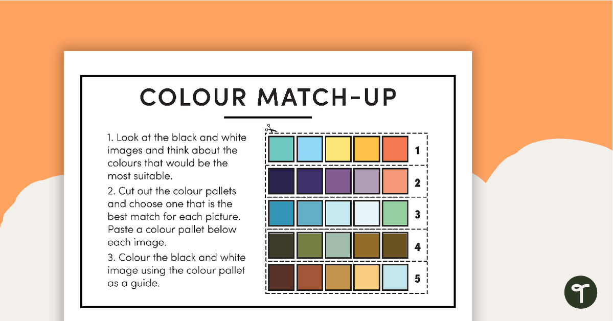 Colour Match-up – Worksheet teaching resource