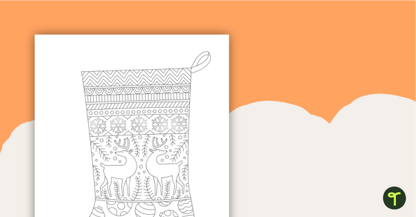 Go to Mindfulness Christmas Colouring Sheet - Stocking teaching resource