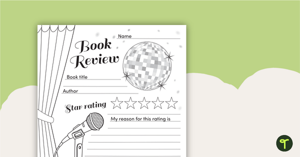 Go to Stage-Themed Book Review Worksheet teaching resource