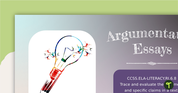 Preview image for Argumentative Essays PowerPoint Presentation - teaching resource