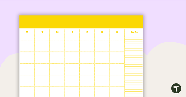 Go to Plain Yellow - Monthly Overview teaching resource